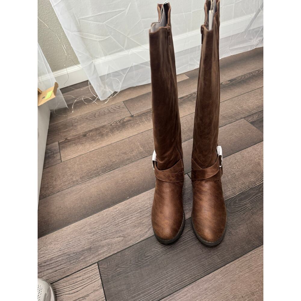NWT B52 Faux Leather Riding Boots by BullBoxer Tan Brown Kayley size 6 - Picture 2 of 8